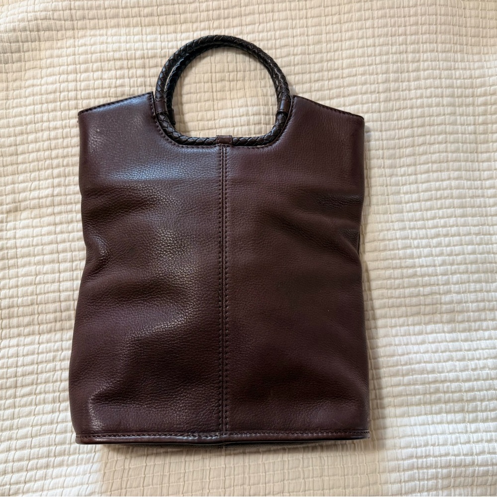 Elegant Brown Leather Tote Bag